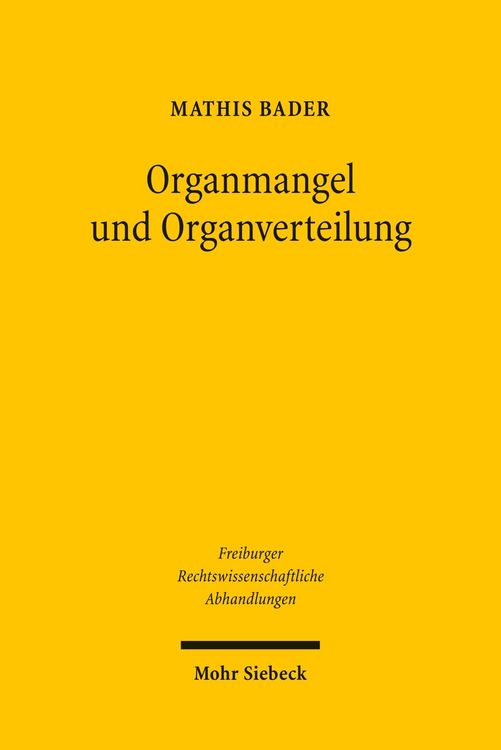 Produktbild: Organmangel und Organverteilung