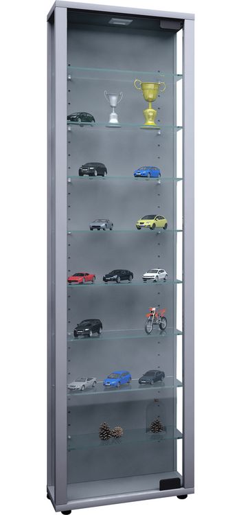 Produktbild: Holz Glas Stand Vitrine Sammelvitrine Edana Maxi