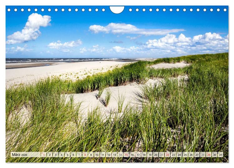 Produktbild: NORDERNEY Bezaubernde Nordseeinsel (Wandkalender 2026 DIN A4 quer), CALVENDO Monatskalender