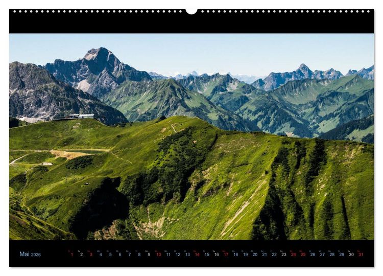 Produktbild: Region Oberstdorf - Kleinwalsertal und Nebelhorn (Wandkalender 2026 DIN A2 quer), CALVENDO Monatskalender