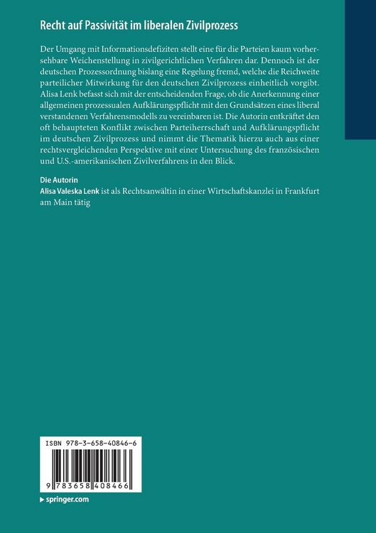 Produktbild: Recht auf Passivit&auml;t im liberalen Zivilprozess