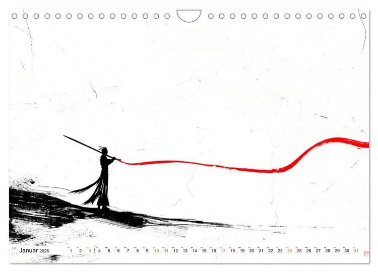 Produktbild: Samurai Illustrationen (Wandkalender 2026 DIN A4 quer), CALVENDO Monatskalender