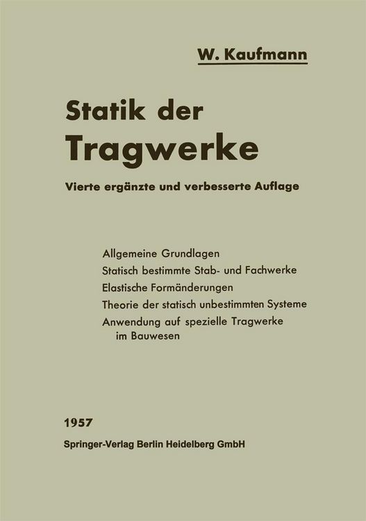 Produktbild: Statik der Tragwerke