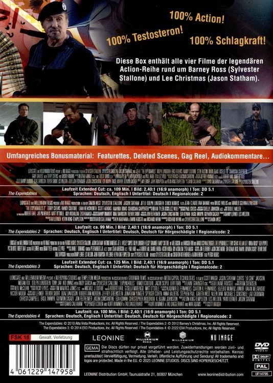 Produktbild: The Expendables 1-4 [4 DVDs]