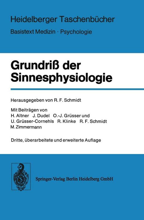 Produktbild: Grundri&szlig; der Sinnesphysiologie