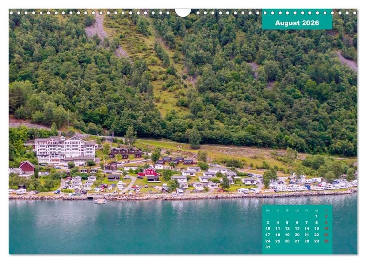 Produktbild: Geiranger - grandiose Fjordlandschaft (Wandkalender 2026 DIN A3 quer), CALVENDO Monatskalender