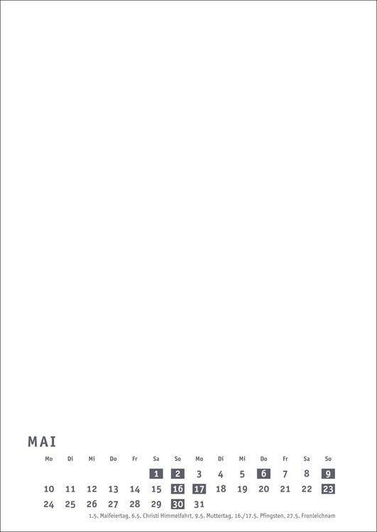 Produktbild: Premium-Bastelkalender wei&szlig; A4 2027