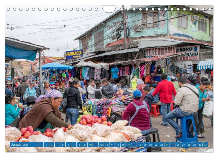 Produktbild: Farbenfrohes Bolivien (Wandkalender 2026 DIN A4 quer), CALVENDO Monatskalender