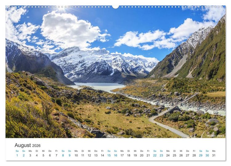 Produktbild: Neuseelands Berge (Wandkalender 2026 DIN A2 quer), CALVENDO Monatskalender