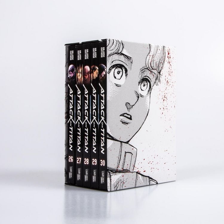 Produktbild: Attack on Titan, B&auml;nde 26-30 im Sammelschuber mit Extra