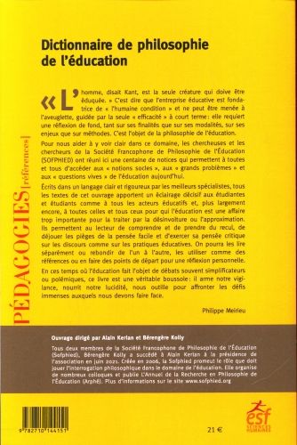 Produktbild: Dictionnaire de philosophie de l'&eacute;ducation : notions cl&eacute;s