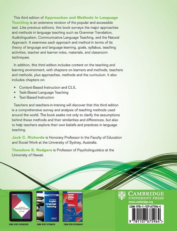 Produktbild: Approaches and Methods in Language Teaching