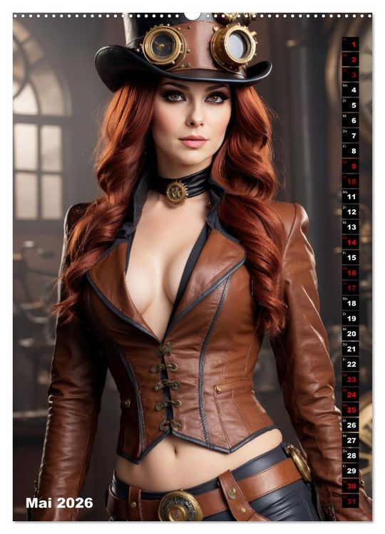 Produktbild: Steampunk Divas (Wandkalender 2026 DIN A2 hoch), CALVENDO Monatskalender