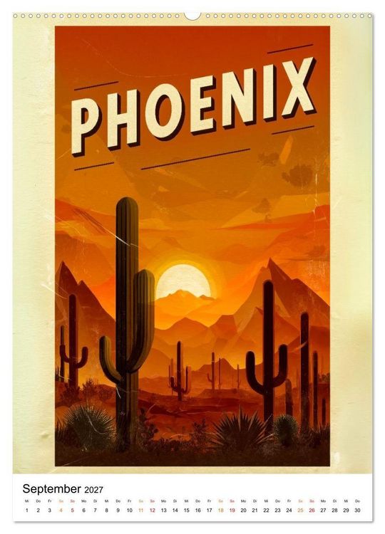 Produktbild: USA - Retro Journeys (hochwertiger Premium Wandkalender 2027 DIN A2 hoch), Kunstdruck in Hochglanz