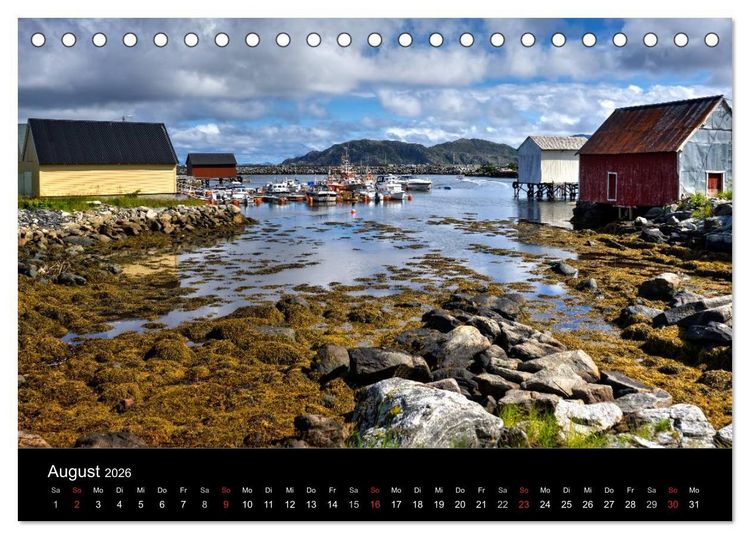 Produktbild: Norwegen - Vom Westen zum S&uuml;den (Tischkalender 2026 DIN A5 quer), CALVENDO Monatskalender