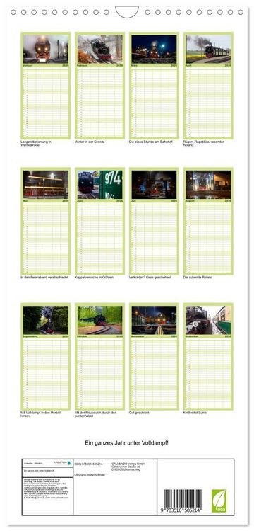 Produktbild: Familienplaner 2026 - Ein ganzes Jahr unter Volldampf! mit 5 Spalten (Wandkalender, 21 x 45 cm) CALVENDO