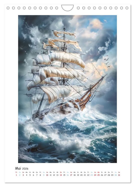 Produktbild: Segelnde Sch&ouml;nheit (Wandkalender 2026 DIN A4 hoch), CALVENDO Monatskalender