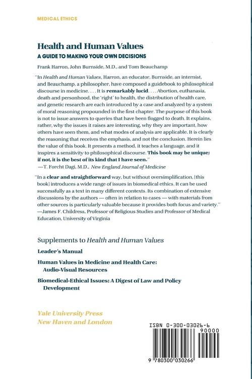 Produktbild: Health and Human Values
