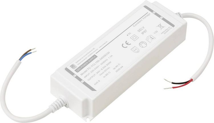 Produktbild: TRU COMPONENTS TC-YCL150-24008330 LED-Trafo IP67 Konstantspannung 200W 8.33A 24 V/DC 1St.
