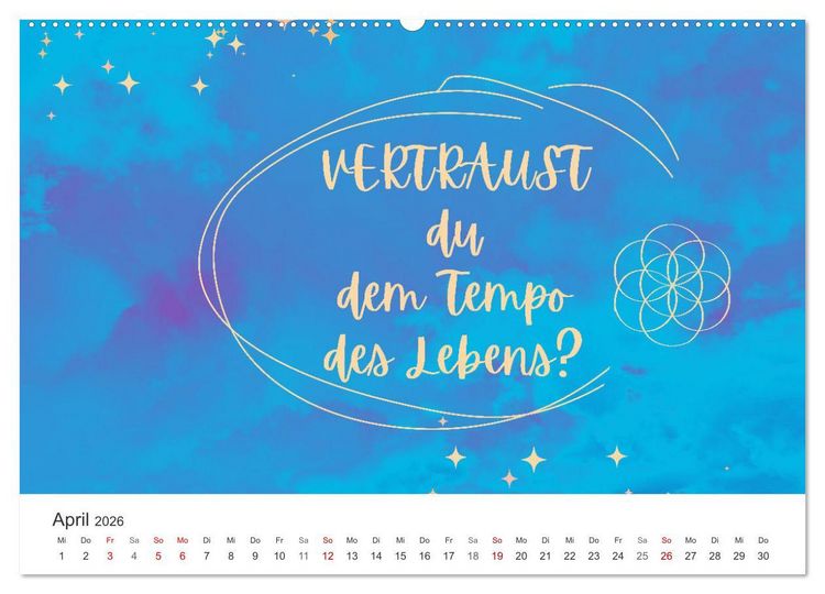 Produktbild: Lass Freude dein Kompass sein (hochwertiger Premium Wandkalender 2026 DIN A2 quer), Kunstdruck in Hochglanz