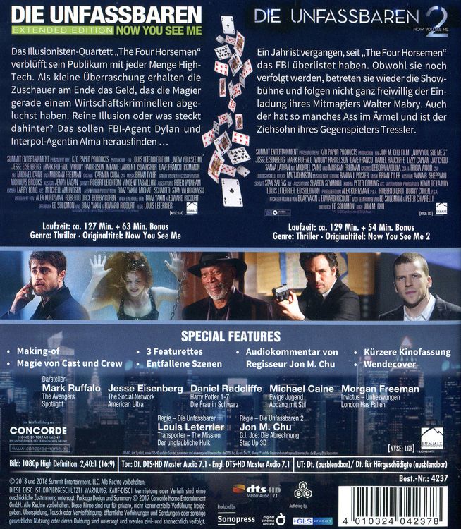 Produktbild: Die Unfassbaren - Now you see me 1&2