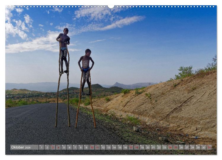 Produktbild: neunziggrad photoart: &auml;thiopien von nord nach s&uuml;d (hochwertiger Premium Wandkalender 2026 DIN A2 quer), Kunstdruck in Hochglanz