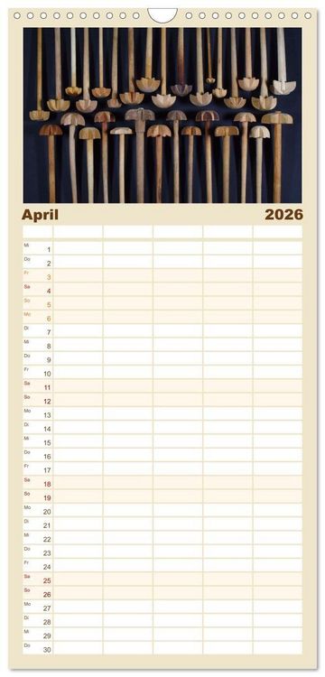 Produktbild: Familienplaner 2026 - K&uuml;chenutensilien mit 5 Spalten (Wandkalender, 21 x 45 cm) CALVENDO