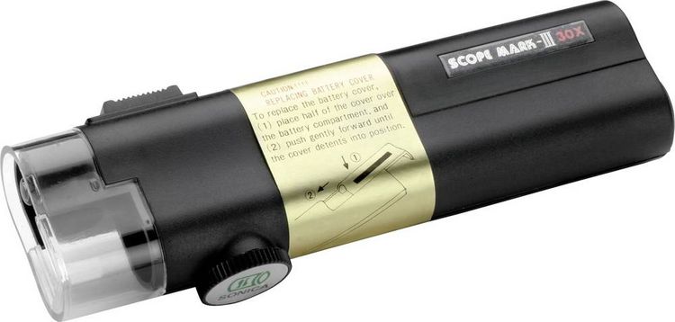 Produktbild: Ideal Tek ALCRON Handlupe mit Beleuchtung Vergr&ouml;&szlig;erungsfaktor: 30 x Schwarz