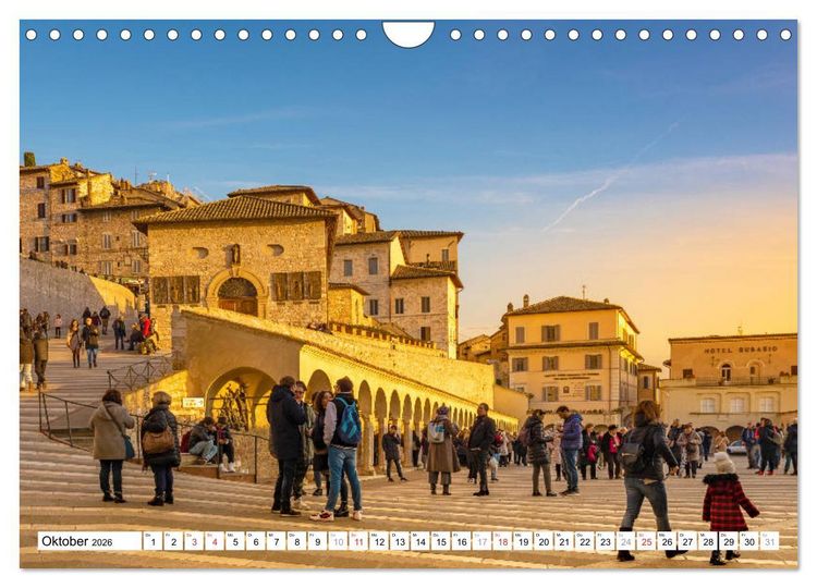 Produktbild: Assisi - Mittelalterliches Herz Italiens (Wandkalender 2026 DIN A4 quer), CALVENDO Monatskalender