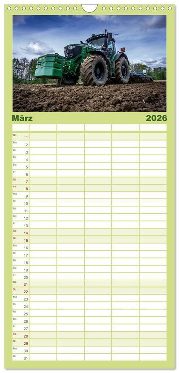 Produktbild: Familienplaner 2026 - Moderne Landtechnik mit 5 Spalten (Wandkalender, 21 x 45 cm) CALVENDO