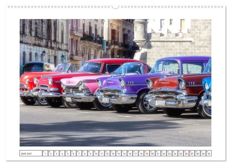 Produktbild: Amerikanische Legenden, unterwegs auf Kubas Stra&szlig;en (Wandkalender 2027 DIN A2 quer), CALVENDO Monatskalender