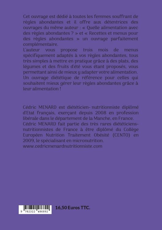 Produktbild: Menus d'&eacute;t&eacute; adapt&eacute;s aux r&egrave;gles abondantes.