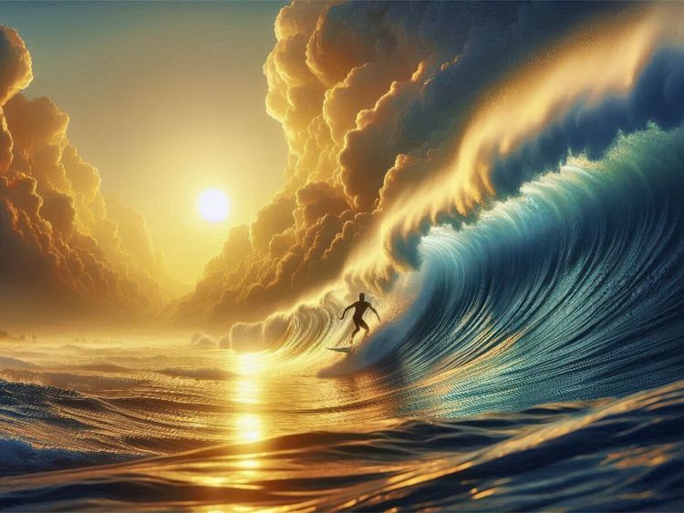 Produktbild: CALVENDO Puzzle Surfen ist eine Lebenseinstellung. | 1000 Teile Lege-Gr&ouml;&szlig;e 64x48cm Foto-Puzzle f&uuml;r gl&uuml;ckliche Stunden