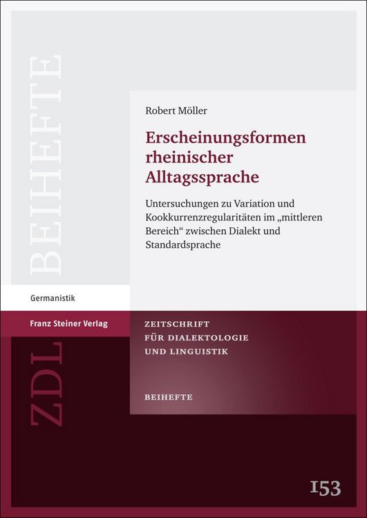 Produktbild: Erscheinungsformen rheinischer Alltagssprache
