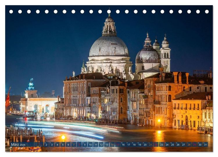 Produktbild: Venedig - Magische Lagunenstadt (Tischkalender 2026 DIN A5 quer), CALVENDO Monatskalender