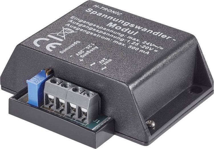 Produktbild: H-Tronic Spannungswandler Baustein Eingangsspannung (Bereich): 4, 4 - 24, 24 V/DC, V/AC Ausgangsspannung (Bereich): 1.2 - 20 V/DC 500 mA