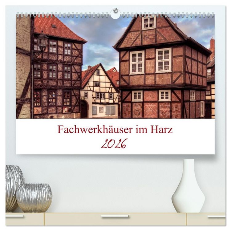Produktbild: Fachwerkh&auml;user im Harz (hochwertiger Premium Wandkalender 2026 DIN A2 quer), Kunstdruck in Hochglanz