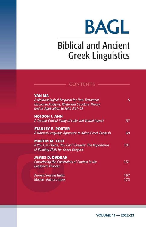 Produktbild: Biblical and Ancient Greek Linguistics, Volume 11
