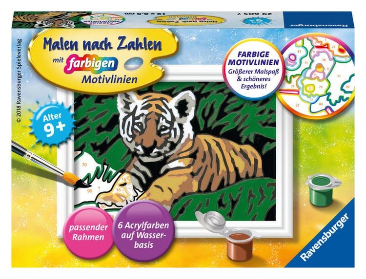 Produktbild: CreArt, Malen nach Zahlen Kinder - Süßer Tiger