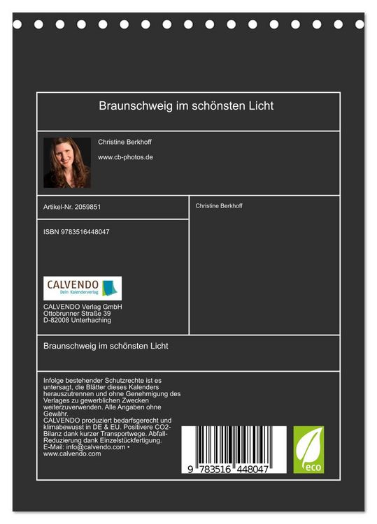 Produktbild: Braunschweig im sch&ouml;nsten Licht (Tischkalender 2026 DIN A5 hoch), CALVENDO Monatskalender