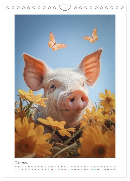 Produktbild: Schwein gehabt (Wandkalender 2026 DIN A4 hoch), CALVENDO Monatskalender