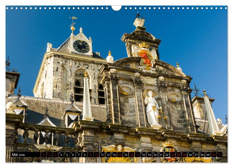 Produktbild: Zauberhaftes Delft - Perle der Niederlande (Wandkalender 2026 DIN A3 quer), CALVENDO Monatskalender
