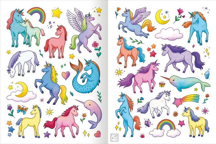 Produktbild: Mein schillerndes Stickerheft &ndash; Zauberhafte Einhornwelt