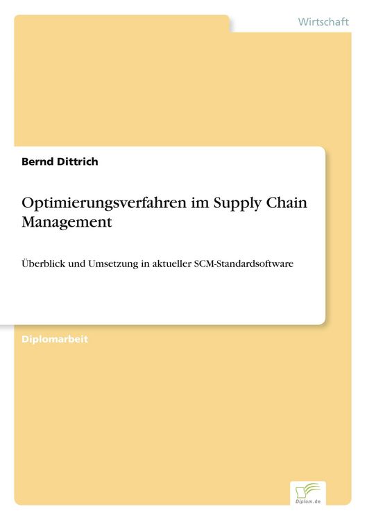 Produktbild: Optimierungsverfahren im Supply Chain Management