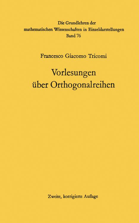 Produktbild: Vorlesungen &uuml;ber Orthogonalreihen