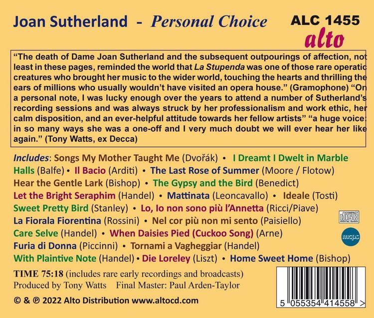 Produktbild: Joan Sutherland-Personal Choice