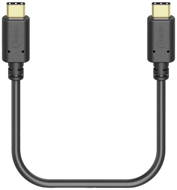 Produktbild: Hama USB-Ladekabel USB 2.0 USB-C&reg; Stecker, USB-C&reg; Stecker 1.50m Schwarz 00201591