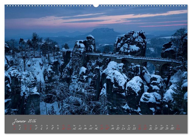 Produktbild: Traumlandschaft - S&auml;chsische Schweiz (hochwertiger Premium Wandkalender 2026 DIN A2 quer), Kunstdruck in Hochglanz