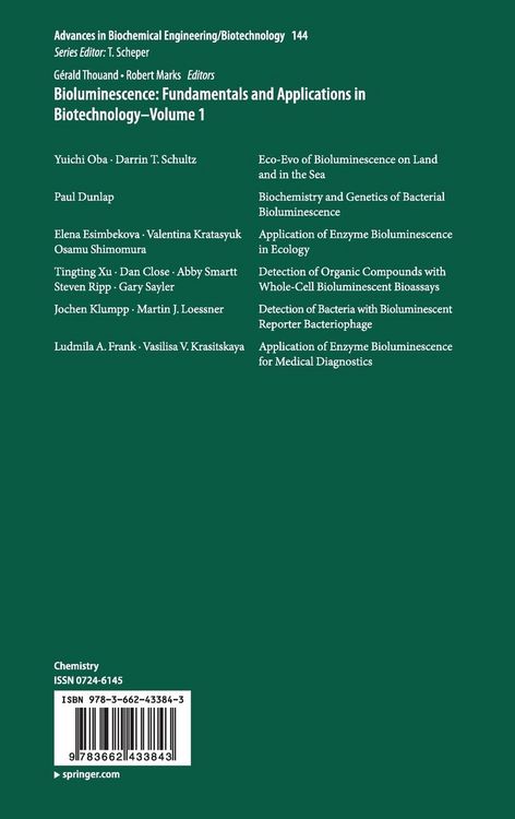 Produktbild: Bioluminescence: Fundamentals and Applications in Biotechnology - Volume 1