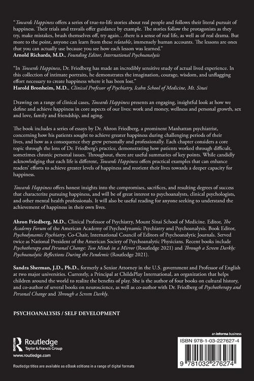 Produktbild: Towards Happiness - A Psychoanalytic Approach to Finding Your Way